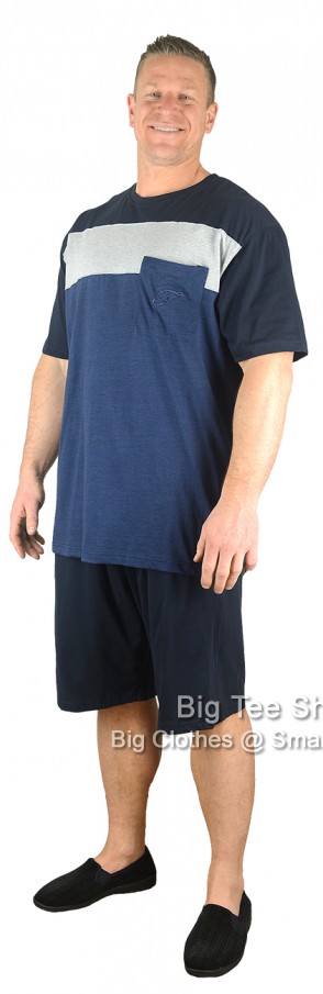 Navy Blue Forge Shelton Shorty Pyjama Set