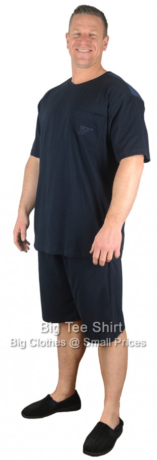 Navy Blue Forge Lester Shorty Pyjama Set 