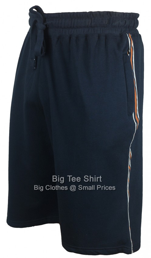 Navy Blue Kam Kennedy Fleece Style Jog Shorts