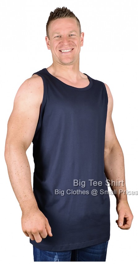 Navy Blue Kam Bladde Plain Vest  - EOL