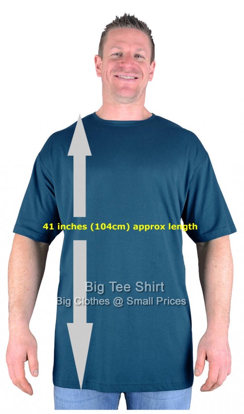 Dark Blue Big Tee Shirt Long Tall T Shirt/Nightshirt