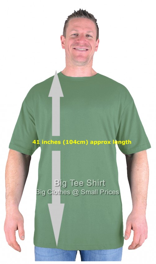 Spruce Green Big Tee Shirt Long Tall T Shirt/Nightshirt