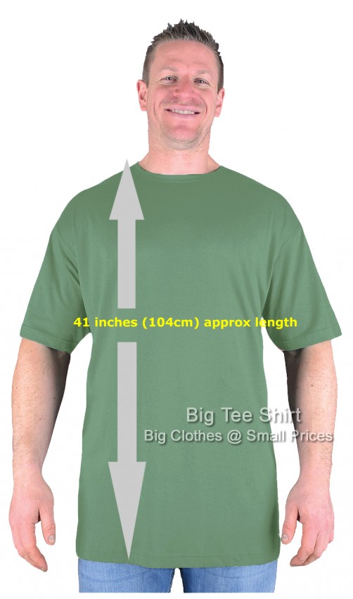 Spruce Green Big Tee Shirt Pat Extra Tall T Shirt/Nightshirt 