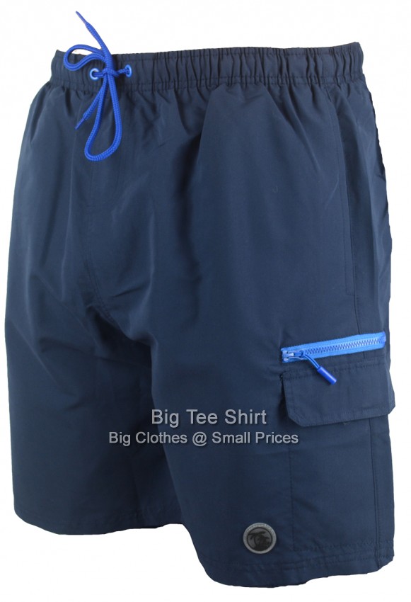Navy Blue Espionage Delreye Swim Shorts 