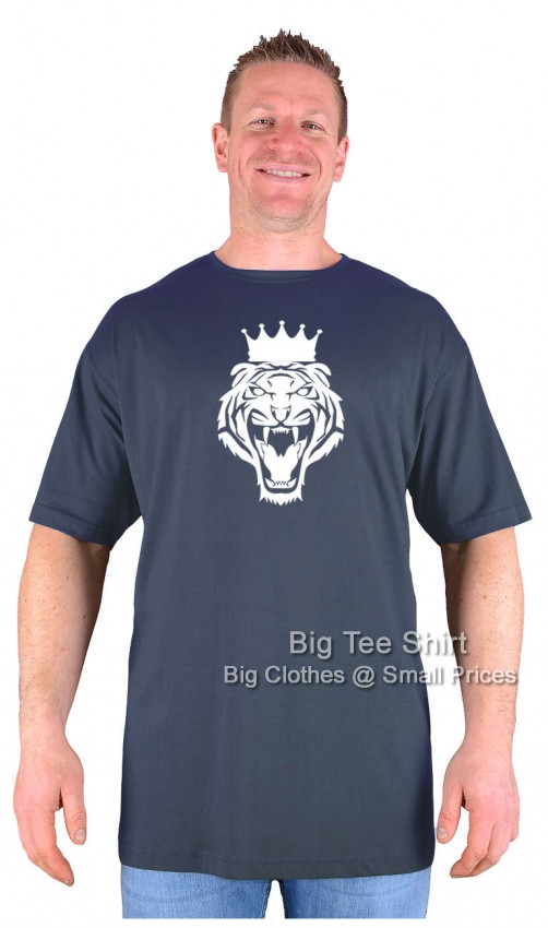 Charcoal Grey Big Tee Shirt Tiger King T-Shirt