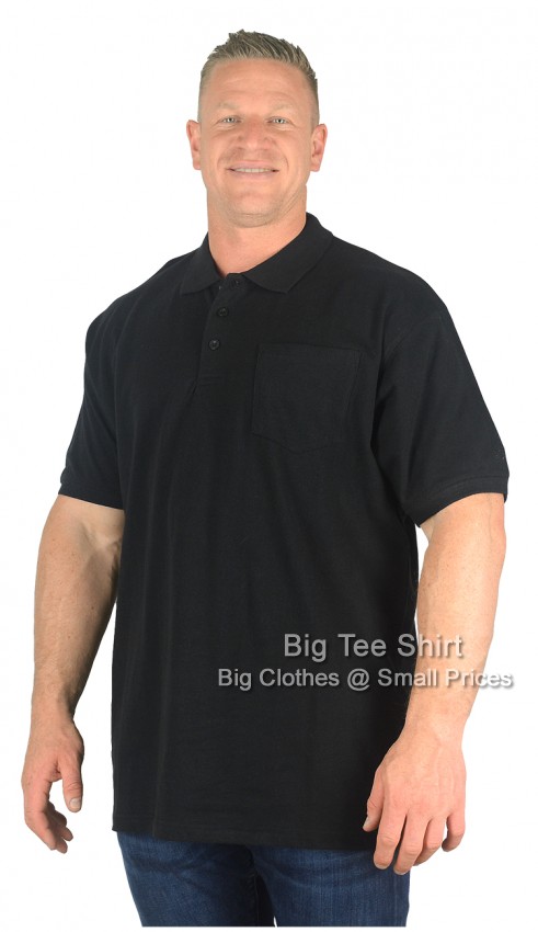 Black Forge Howie Plain Pique Chest Pocket Polo Shirt