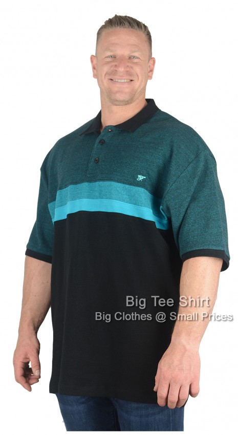 Black Teal Forge Foster Polo Shirt