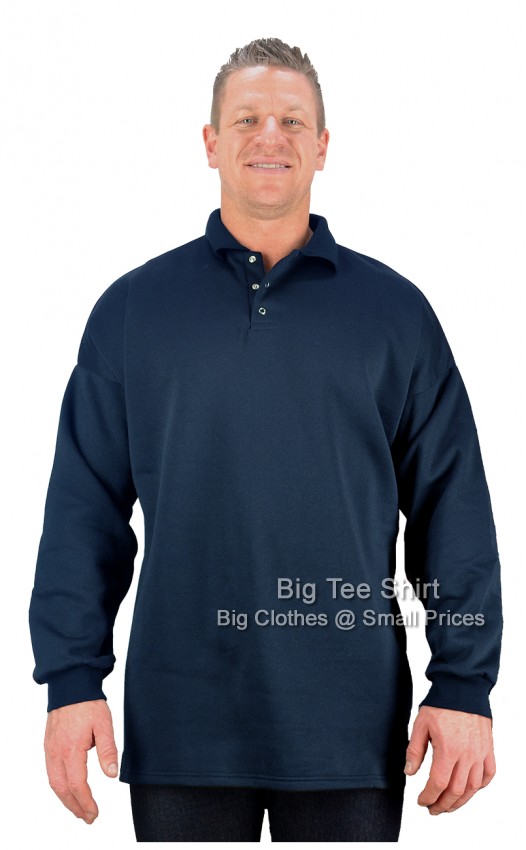 Navy Blue BTS  Placket Sweatshirt 