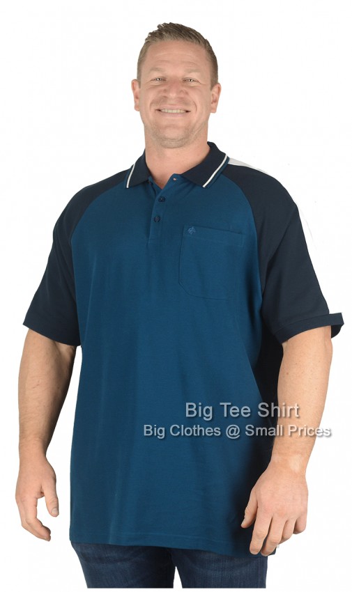 Deep Teal Espionage Leverton Chest Pocket Polo Shirt  - EOL