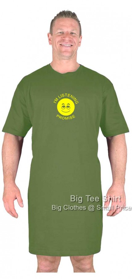Moss Big Tee Shirt Listening Nightshirt 
