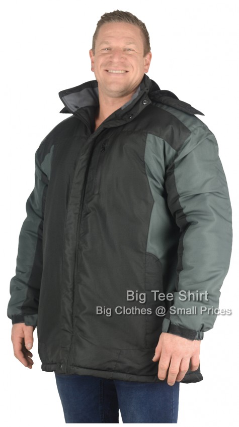 Black Kam Democ Sherpa Fleece Lined Coat