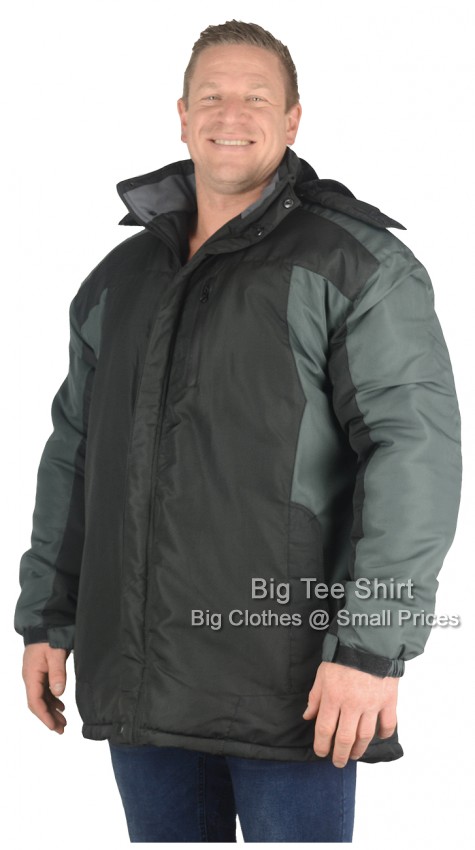 Black Kam Democ Sherpa Fleece Lined Coat 