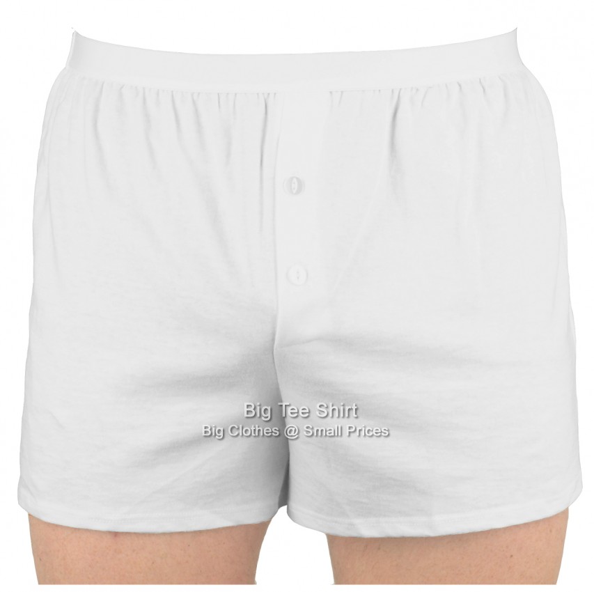 White Big Tee Shirt Leese Stretch Boxer Shorts 