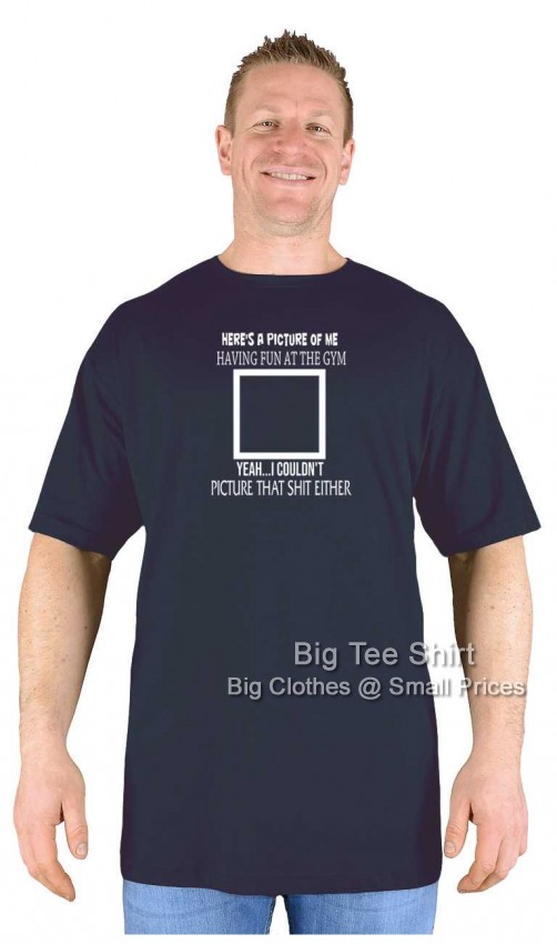 Black Big Tee Shirt Gym Picture T-Shirt