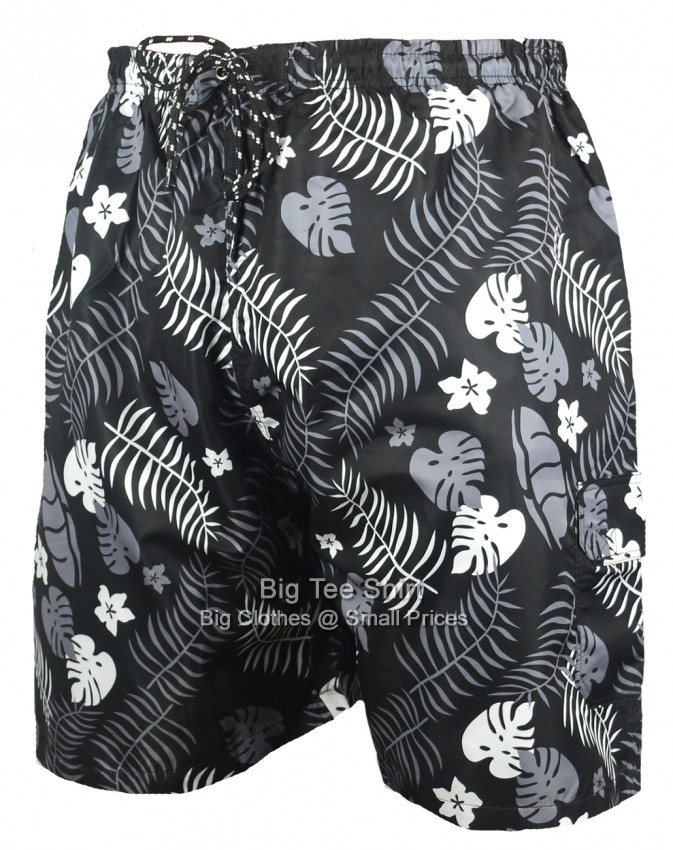 Black Floral Forge Sannchez Swim Shorts