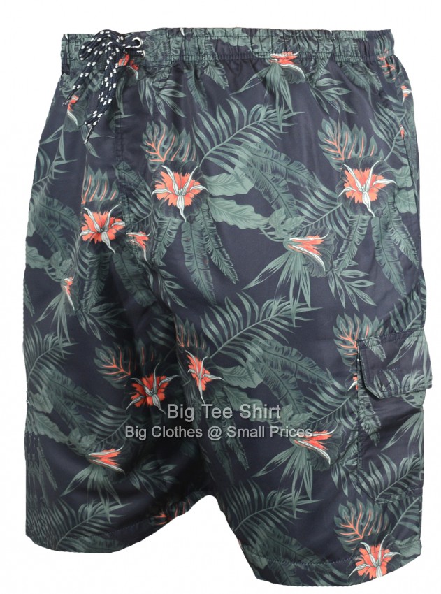 Green Floral Forge Sannchez Swim Shorts