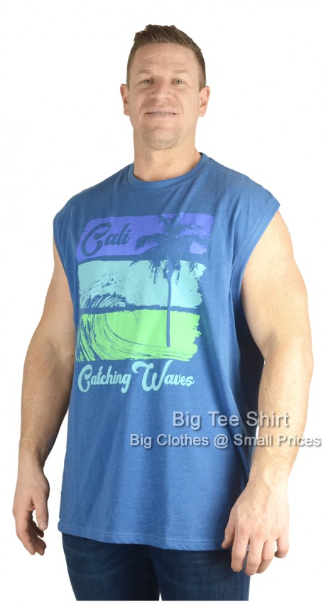 Blue Marl Kam Hiltenn Sleeveless T-Shirt - EOL