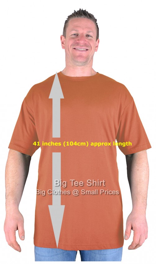 Soft Orange Big Tee Shirt Long Tall T Shirt/Nightshirt