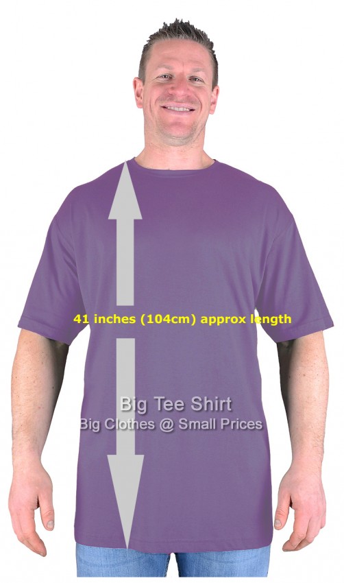Pale Purple Big Tee Shirt Long Tall T Shirt/Nightshirt