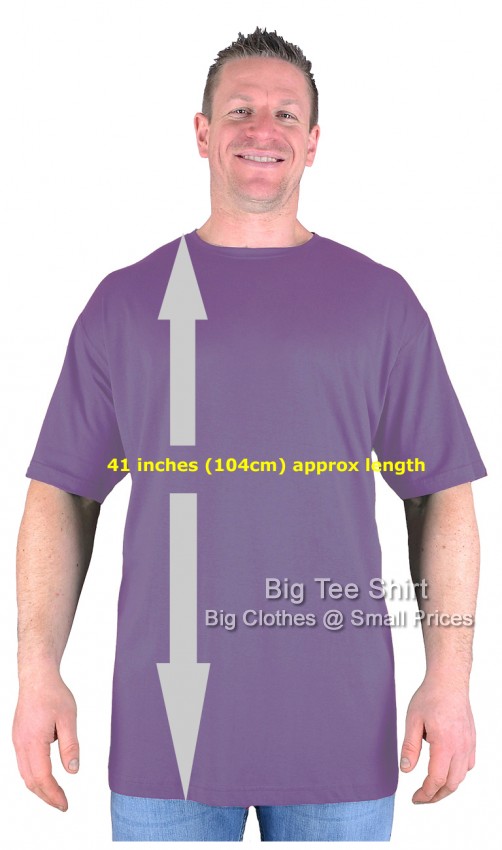 Pale Purple Big Tee Shirt Paddy Long Tall TShirt Nightshirt 