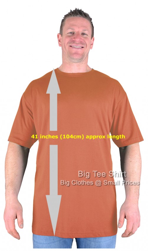 Soft Orange Big Tee Shirt Paddy Long Tall TShirt Nightshirt 