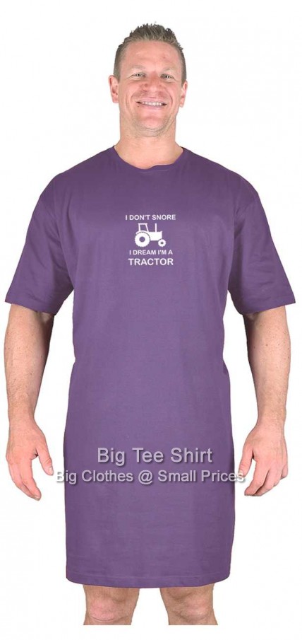 Pale Purple Big Tee Shirt Not Snore Nightshirt