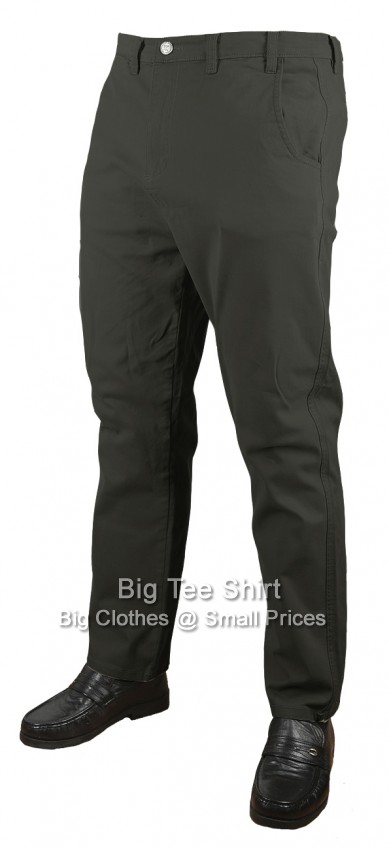 Khaki Kam Declan Chino Style 29 Inch Inside Leg Stretch Trousers 