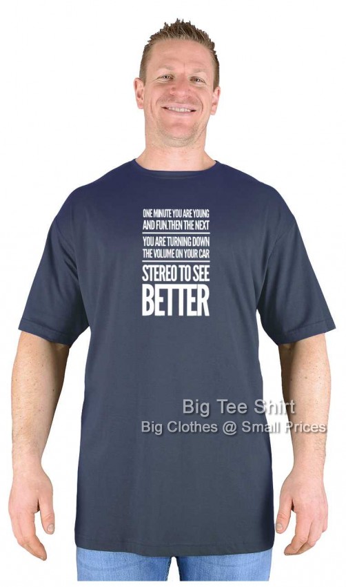 Charcoal Grey Big Tee Shirt See Better T-Shirt