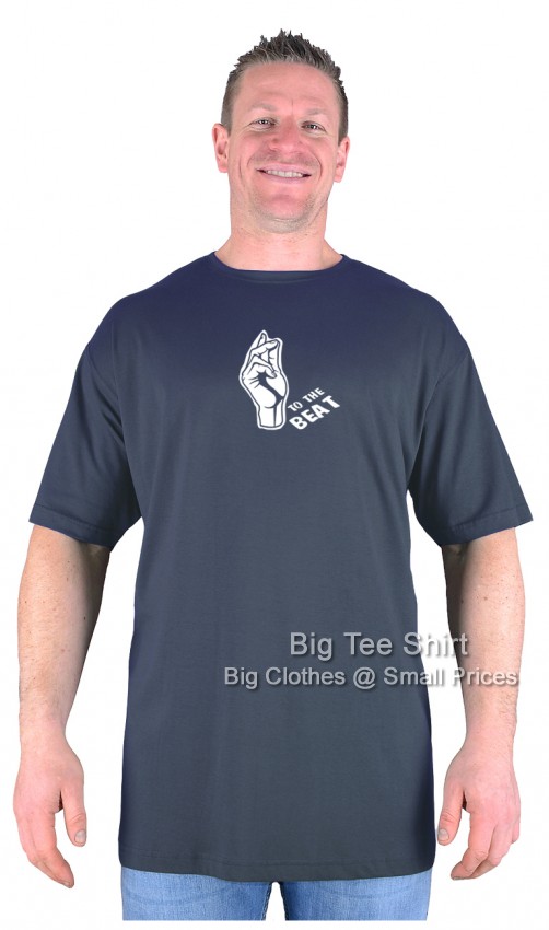 Charcoal Grey Big Tee Shirt Click to the Beat T-Shirt 