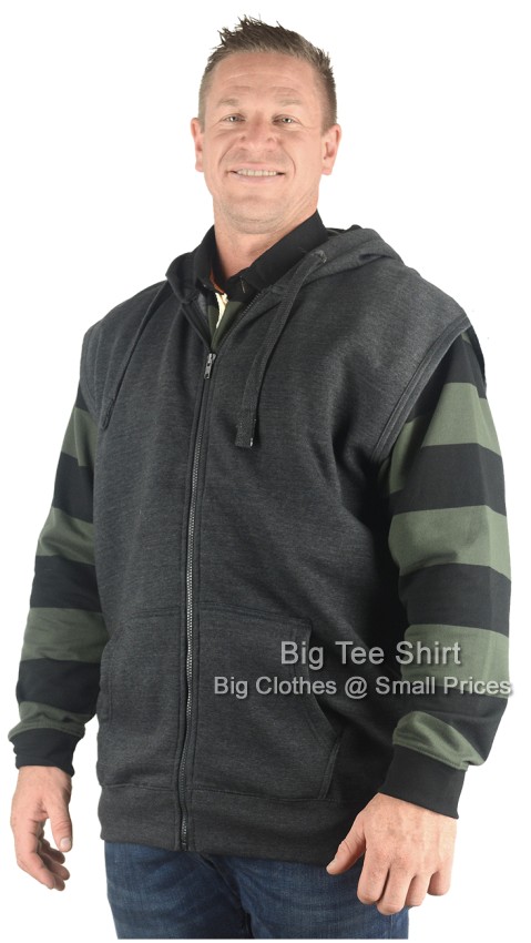 Charcoal Grey Kam Gene Sleeveless Zip Hoodie