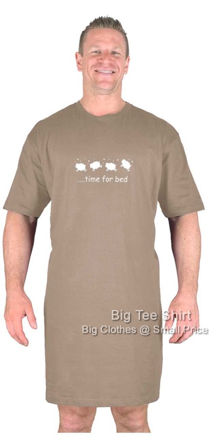 Taupe Big Tee Shirt Sheepy Nightshirt