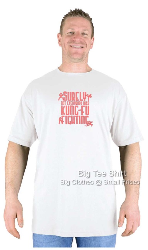 White Big Tee Shirt Kung Fu T-Shirt