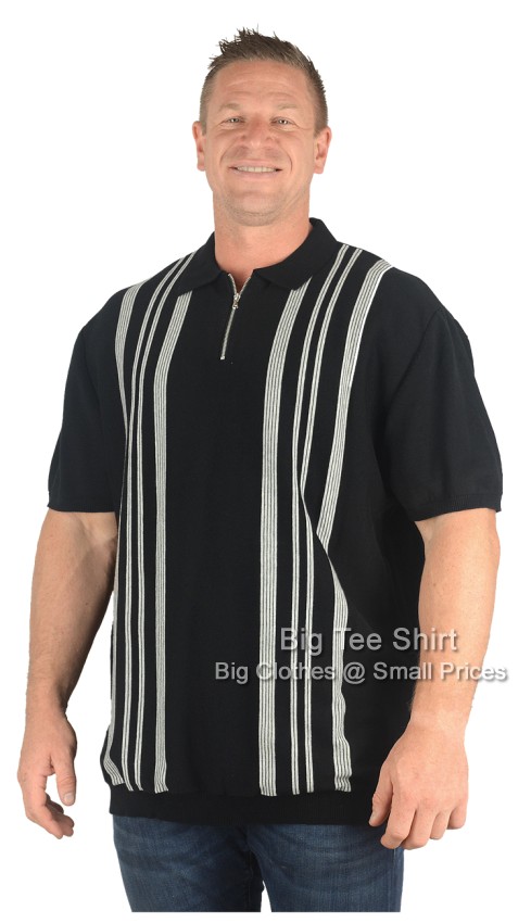 Black Espionage Clougherd Knitted Polo Shirt