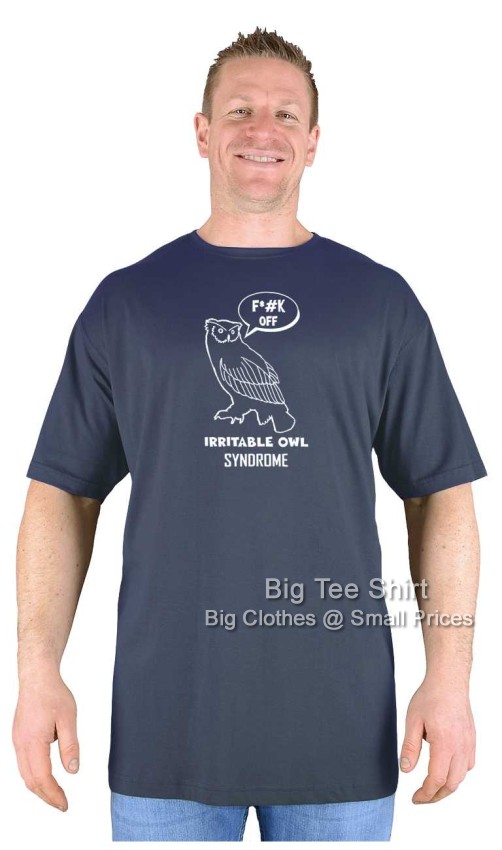 Charcoal Grey Big Tee Shirt Irritable Owl T-Shirt