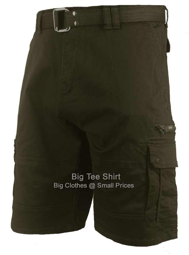 Khaki Kam Reece Cargo Style Stretch Shorts