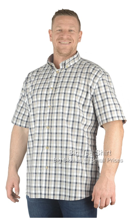 Stone Kam Ward Short Sleeve Check Shirt