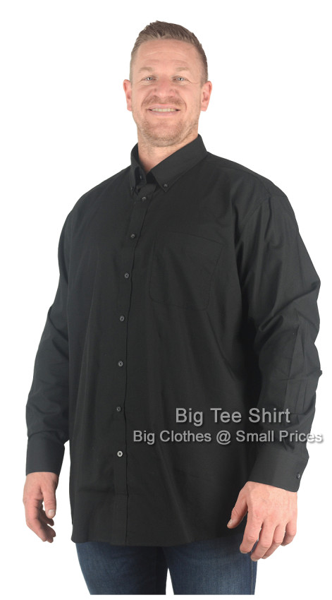 Black Espionage Clayton Plain Long Sleeve Shirt