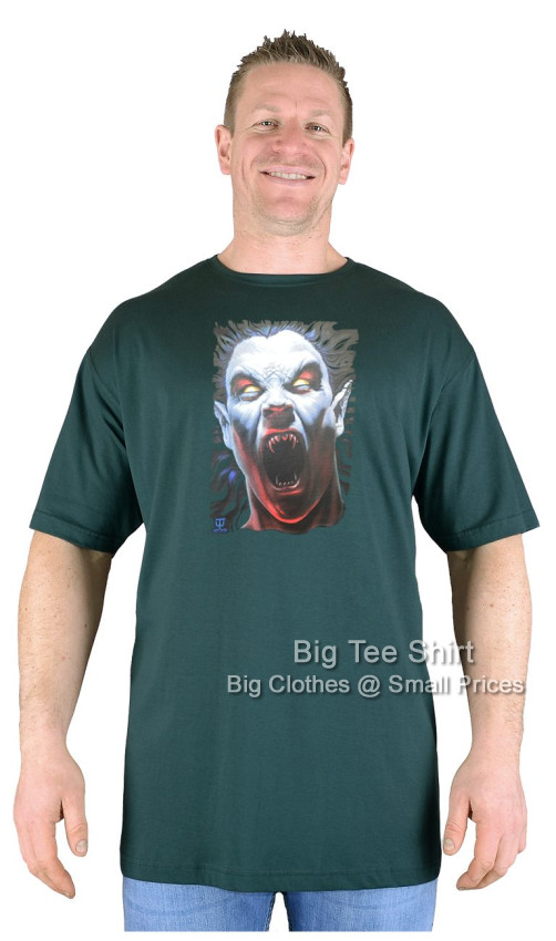 Bottle Green Big Tee Shirt Zombie Bites T-Shirt