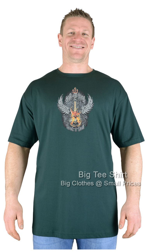 Bottle Green Big Tee Shirt Rock and Roll Soul T-Shirt