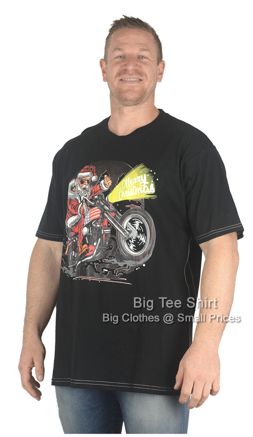 Black Kam Biker Santa T-Shirt  - EOL