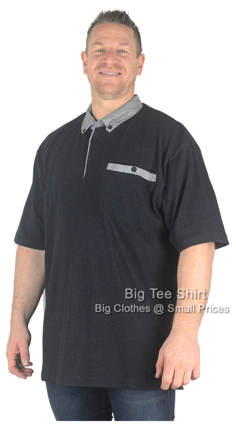 Navy Blue Forge Roark Waffle Pattern Polo Shirt - EOL