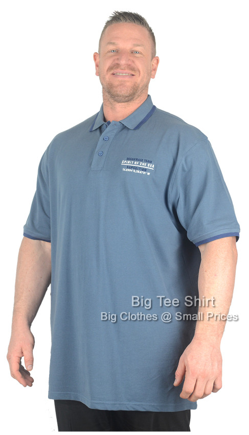 Vintage Indigo Blue Kam Dayfo Polo Shirt