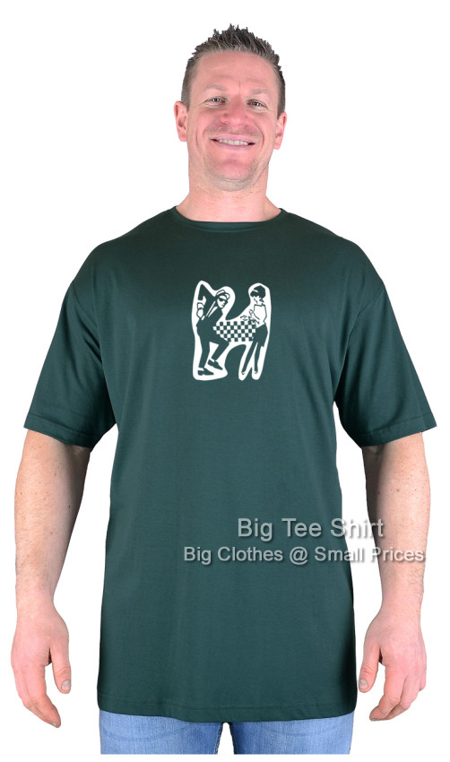 Bottle Green Big Tee Shirt SKA Couple T-Shirt