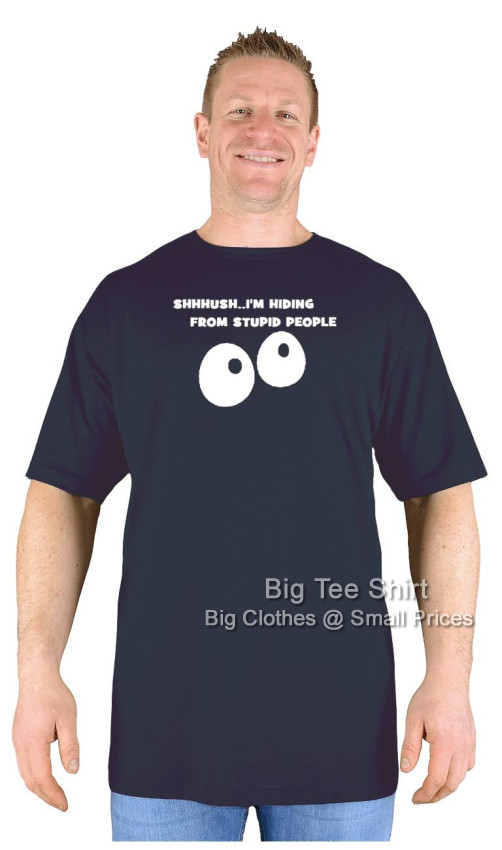 Black Big Tee Shirt Stupid People T-Shirt