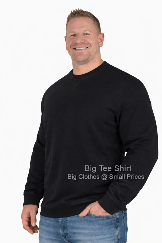 Black Espionage Pulse Plain Sweatshirt
