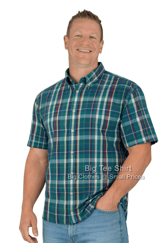 Green Espionage Linden Short Sleeve Check Shirt