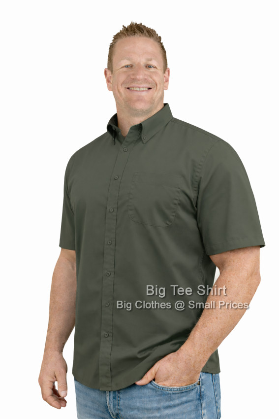 Olive Espionage Springer Stretch Twill Short Sleeve Shirt