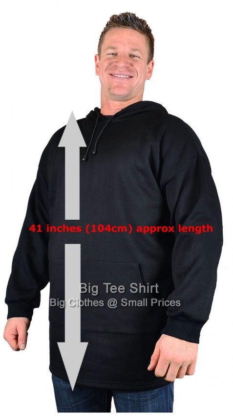 Black Big Tee Shirt Extra Tall Pullover Hoodies