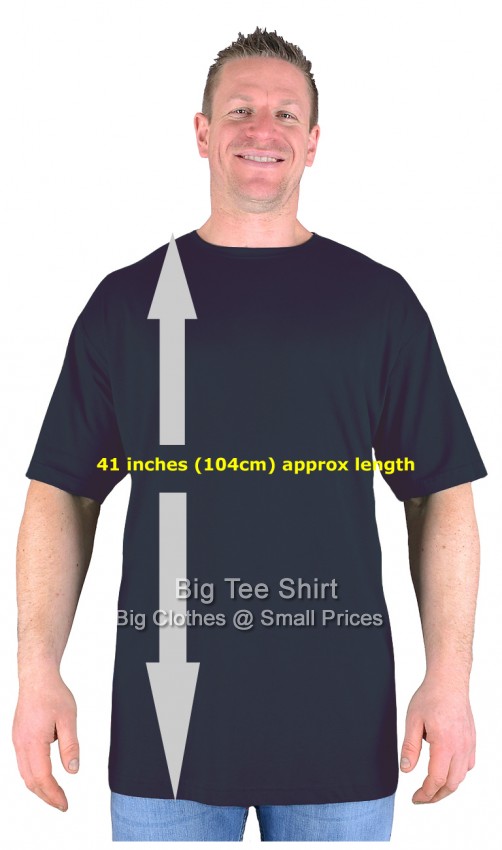 Black Big Tee Shirt Long Tall T Shirt/Nightshirt