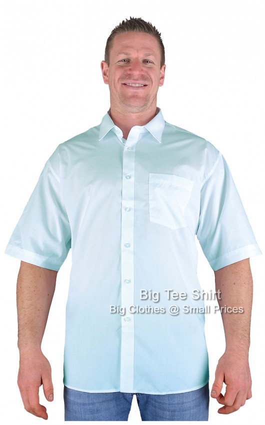 Mint Green Rael Brook Classic Plain Short Sleeve Shirts